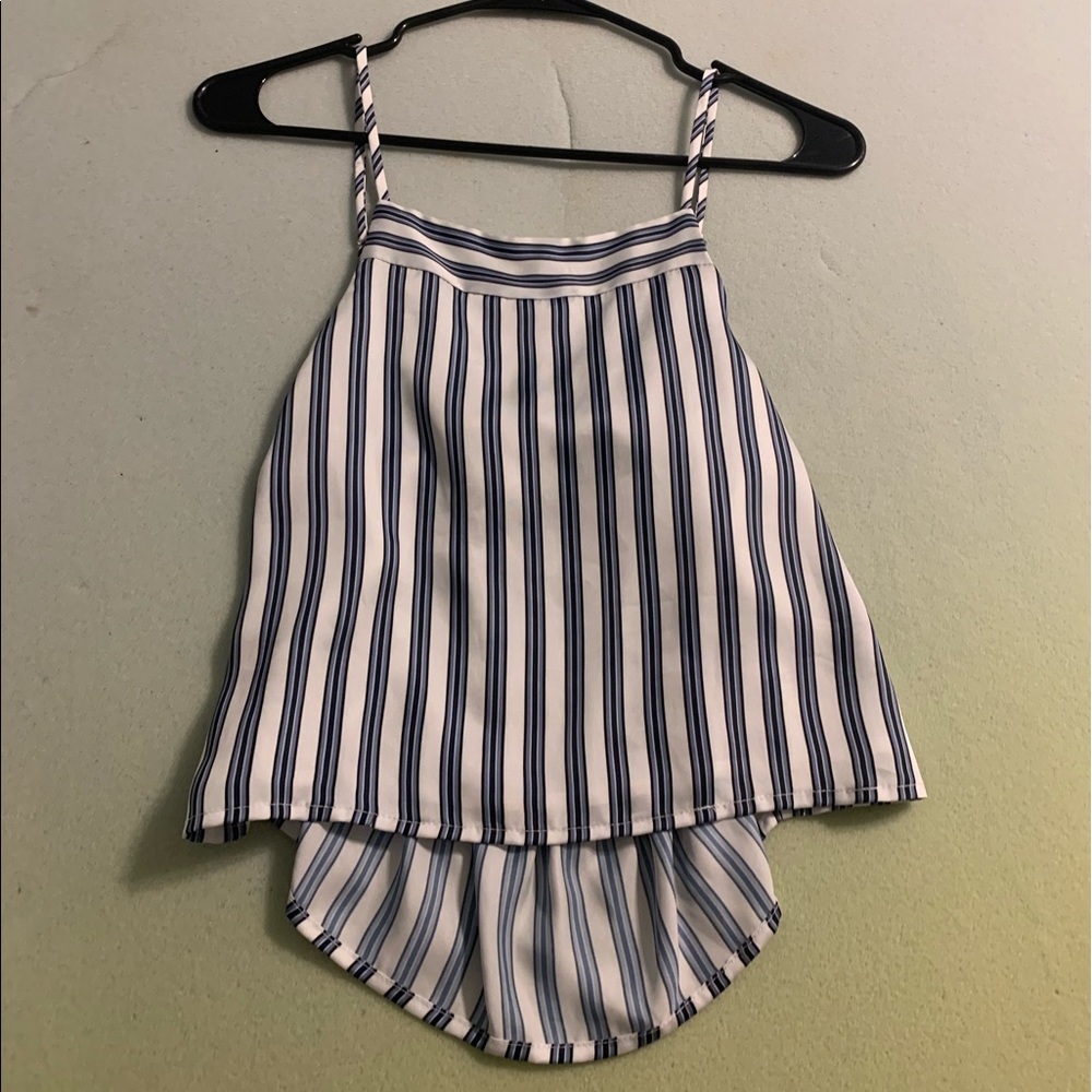 Blue stripped tank top